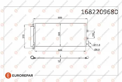 PSA 1682209680 Erp Klima Radyatoru  Lınea 13 Jtd 16 Mjtd 14 Tjet 07 1682209680