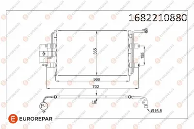 PSA 1682210880 Erp Klima Rad Caddy Iıı Golf Vvı 05 1682210880