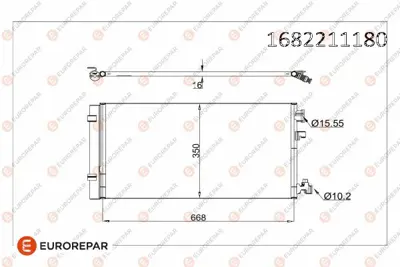 PSA 1682211180 Erp Klima Radyatoru  Fluence 15 Dcı 16 Dcı 16 16v 20 16v 10  1682211180