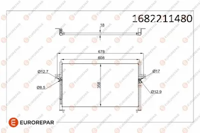 PSA 1682211480 Erp Klima Radyatoru Hyundaı H1 Starex 25 97 1682211480