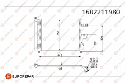 PSA 1682211980 Erp Klima Radyatoru Hyundaı  Accent Iı (Lc) 13 15 16 0005 1682211980