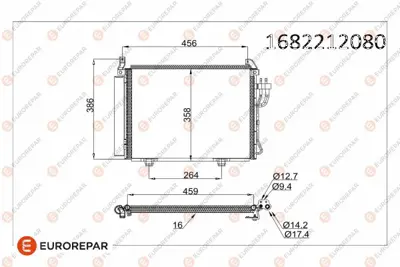 PSA 1682212080 Erp Klima Radyatoru  I10 11 12 11 Crdı 08 1682212080