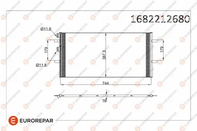 PSA 1682212680 Erp Klima Radyatoru Transıt 724x3873 X 16 V3478 22tdc 24tdcı 1682212680