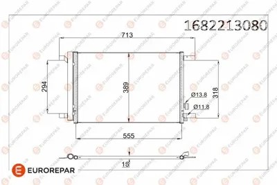 PSA 1682213080 Erp Klima Radyatoru Seat Leon St Vw Golf Vıı Troc (A11) Audı A3 Tt Q2 Q3 1682213080