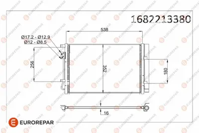 PSA 1682213380 Erp Klima Radyatoru Hyundaı I20 Iı (Gbıb) I20 Iı Coupe (Gb) I20 Actıve (Ibgb) 1682213380