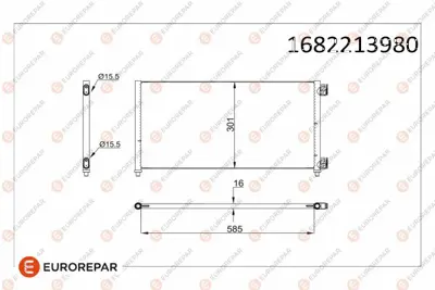 PSA 1682213880 Erp Klima Radyatoru Kıa Sportage Iıı (Sl) Hyundaı Ix35 (Lmelelh) 1682213880