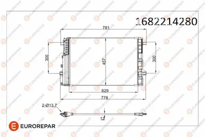 PSA 1682214280 Erp Klima Radyatoru Mercedes Benz Bserısı Gla Serısı Aserısı Cla Infınıtı Q30  1682214280