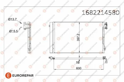 PSA 1682214580 Erp Klima Rad Bmw 1 (E81e82) 3 (E90e93) Z4 (E89) X1 (E84)  1682214580