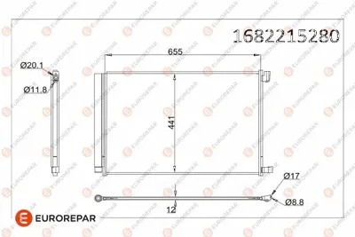 PSA 1682215280 Erp Klima Rad Mercedes Vıto Sserısı Cserısı Eserısı Glc Amg Vserısı Cls  1682215280