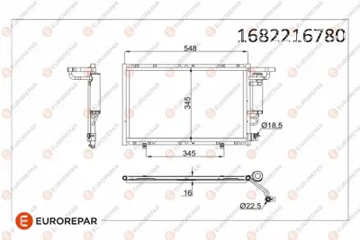 PSA 1682216780 Erp Klima Radyatoru Ford Fıesta Vı (Cb1ccn) Bmax (Jk) 1682216780