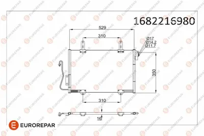 PSA 1682216980 Erp Klima Radyatoru Renault Kangoo (Kc0-1) Express (Fc0-1) 1682216980