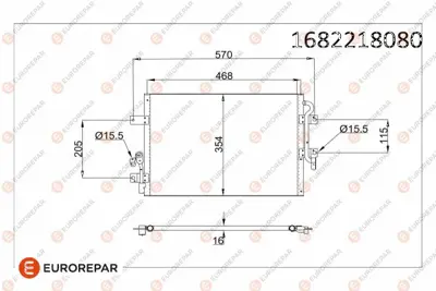 PSA 1682218080 Erp Klima Radyatoru (448x355x16) Albea 12 14 16 16v 9609  1682218080