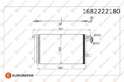 PSA 1682222180 Erp Klima Radyatoru Vw Transporter V Multıvan V 1682222180