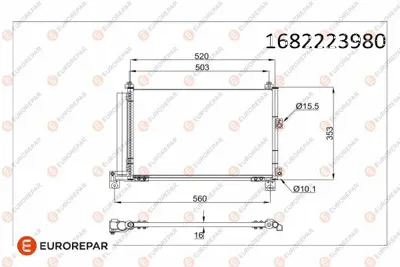 PSA 1682223980 Erp Klima Radyatoru Ford Ranger (Etereqr) Mazda Bserıe (Un) Bt50 (Cd) 1682223980