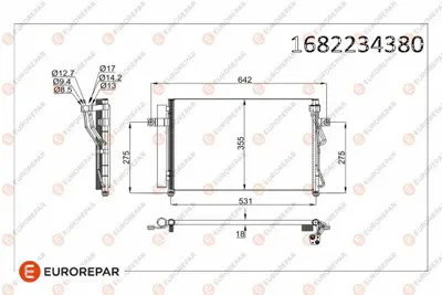 PSA 1682234380 Erp Klima Radyatoru Hyundaı Getz (Tb) Dızel 15 1682234380