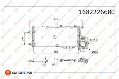 PSA 1682226680 Erp Klima Radyatoru Opel Combo Corsa C Tıgra  1682226680