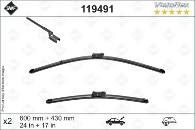 ITHAL 119491 Silecek Takım Vısıoflex Opel Combo E  (600+430) Ön 95528210 9820343580 9820344280