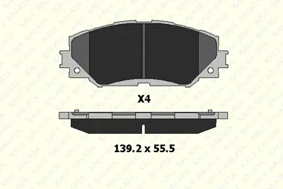 KALE 24336 175 04KD20 Fren Balatası On Toyota Corolla 07-12 Aurıs 07-12 Urban Cruıser 09-> / Trezıa 10-> Rav4 06-> 4465YZZDR