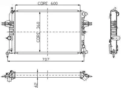 KALE 2503012AB Motor Radyatoru Astra G Zafıra (2 Sıra Alb) 1073063 11099561 1300092 1300107 1300122 1300133 1300135 1300189 1300190 1300191