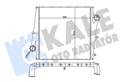 KALE 358555 Turbo Intercool Radyatörü 63x885x915 Alümınyum Volvo Fe 240/280/320 06=>; Fh 400/420/440/460/480/500 