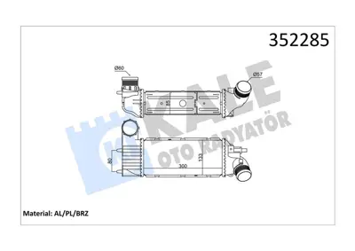 KALE 352285 Turbo Radyatoru Peugeot 607 