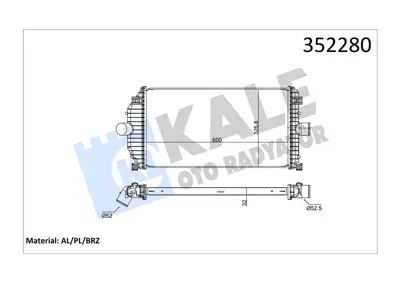 KALE 352280 Turbo Radyatoru Laguna I 1,9 F9q (600×333×30) 99> 