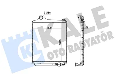 KALE 375775 Hava Radyatoru (Intercooler) - Renault - T440 - T480 - T520 13=> / Volvo -Fh 400-440-460-480-500-520 