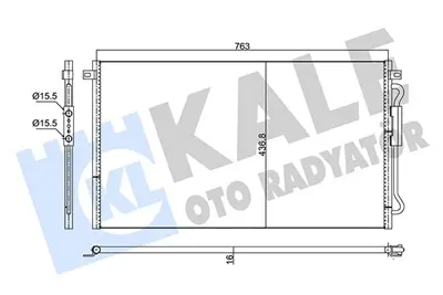 KALE 352635 Kondenser Chrysler Voyager 02 > 