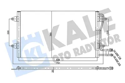 KALE 358050 Klima Radyatoru Kondansor Lt35 2,5tdı 2,8tdı 96>03  Oto/Mek Sanzıman 