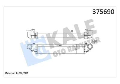 KALE 375690 Turbosarj Radyatoru W203 02>07 Cl203 03>08 S203 02>07 C209 02>09 A209 03>10 