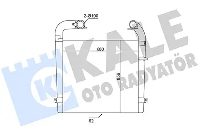 KALE 375630 Turbo Radyatoru (Intercool) - Scanıa / L-P-G-R-S-T Serısı 07=> [brazıng Al/Al] [880x856x62] 