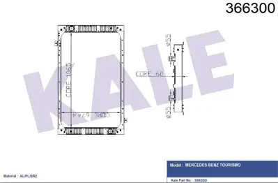 KALE 0909231AB Motor Radyatoru Tourısmo (Al / Pl / Brz) 