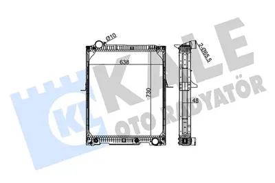 KALE 350275 Su Radyatoru Mercedes Sk 1935 2626 1735 (Cercevelı) / (At) 