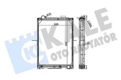 KALE 350285 Su Radyatoru Mercedes Sk 3538 3544 (Cercevelı) / (At) 