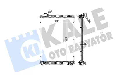 KALE 350280 Su Radyatoru Mercedes Sk 1838 1850 (Cercevesız) / (At) 