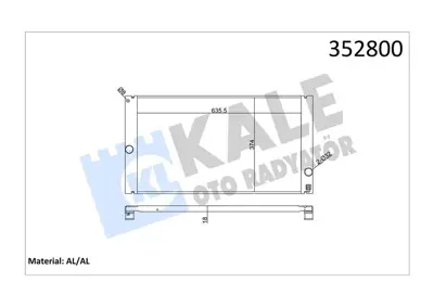 KALE 352800 Radyator C30 C70 Iı S40 Iı V50 650x376x24 1113008 1335429 30647403 30666124 30680116 30680959 30681517 30741573 36000028 36000211