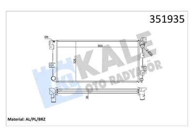 KALE 351935 Motor Radyatoru 