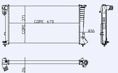 KALE 2050031AB Motor Su Radyatoru Partner P306 Ym Berlıngo Xsara (96 02)xud9 / Dw8 Segmanlı Manuel (Klimalı) < 03 