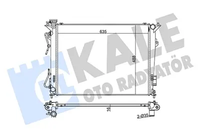 KALE 369800 Radyator Sonata V 635x488x16 253103E080 253103K080 253103K090 253103K140