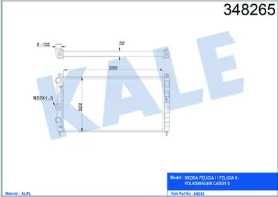 KALE 348265 Motor Radyatoru 