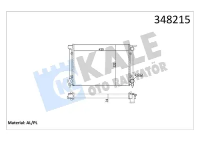 KALE 348215 Motor Radyatoru 