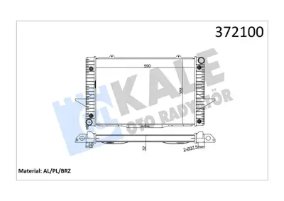 KALE 372100 Su Radyatoru Volvo 850 C70 S70 V70 (At) / (Al / Pl / Brz) 590*388*32 1113084 1113085 1335429 1335430 2832335 3842876 5003822 5003823 65539 65539A