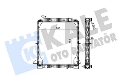 KALE 352820 Motor Radyatoru Iveco Eurotech 92> / Eurotrakker 93> Cercevelı ( Klimasız ) ( Al-Pl-Brz ) 
