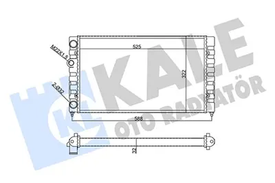 KALE 355605 Volkswagen Golf Iıı / Vento Radyatör 