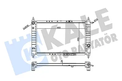 KALE 357045 Motor Su Radyatoru Matız 0.8 98> (Mt) [mekanık] [460x285x24] 