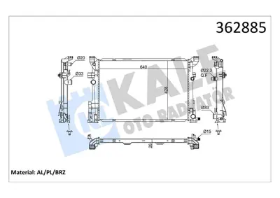 KALE 362885 Motor Su Radyatoru X156 13> W176 12>18 W246 11>18 C117 13>19 