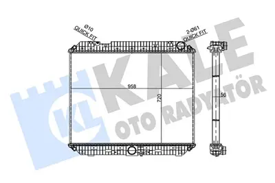 KALE 359840 Su Radyatörü (Çerçevesız)mercedes Benz Actros Mp4/Mp5 1824-4152 11=>; Antos 1824-3351 12=>; Arocs 18 