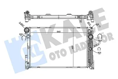 KALE 360180 Motor Su Radyatoru X204 4-Matic 08>15 W204 C63 Amg 08>14 