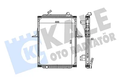 KALE 350170 Su Radyatoru Renault Trucks Kerax (Cercevelı) / (Mt)1997 2000 Ve Sonrası 