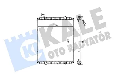 KALE 351355 Motor Radyatoru Cercevesız Renault Premıum 96> Dcı6 